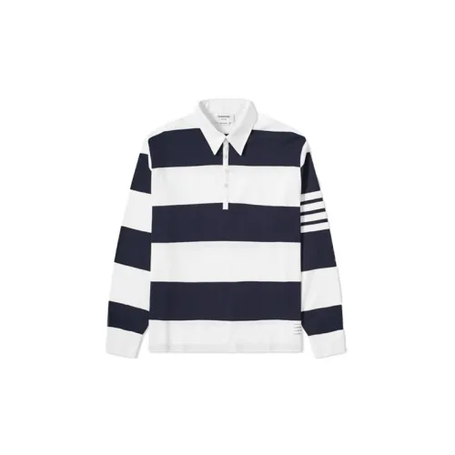 THOM BROWNE Polo Shirts Men Marine Blue