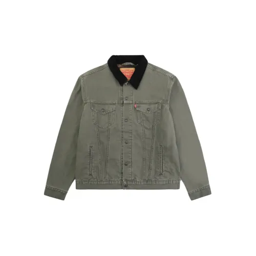 Levis Denim Jackets Men Army Green