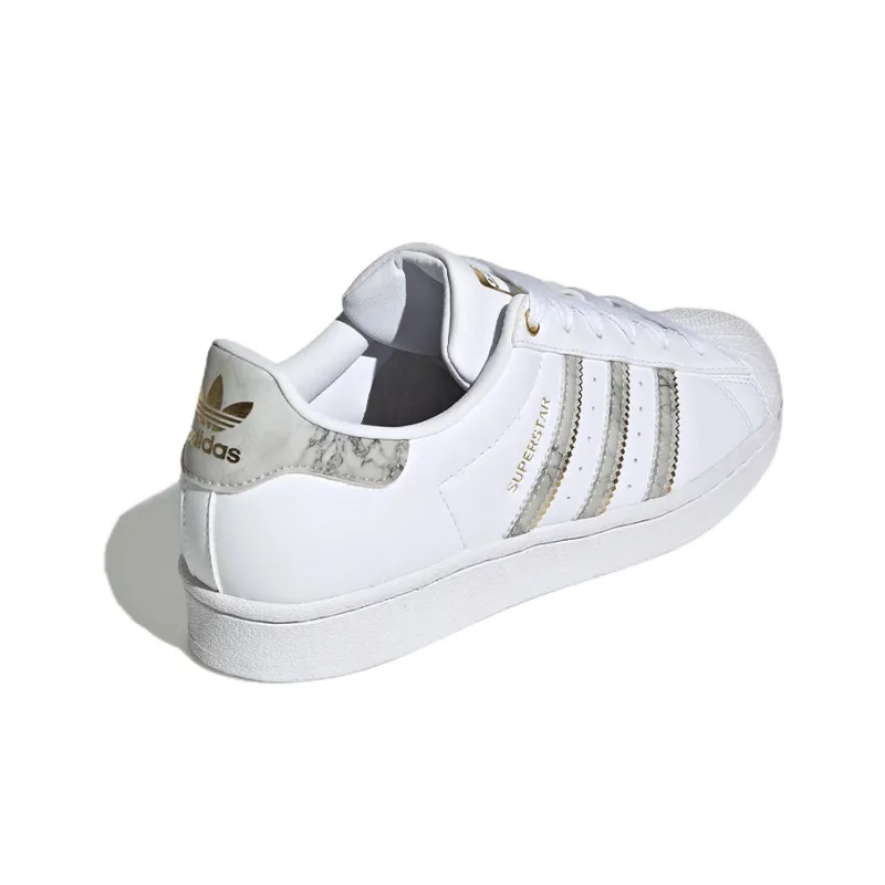 Superstar Women's Adidas Originals 'White Gold Metallic' Women's-3