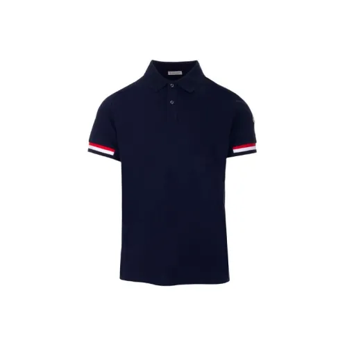 Moncler Polo Shirts Men Blue