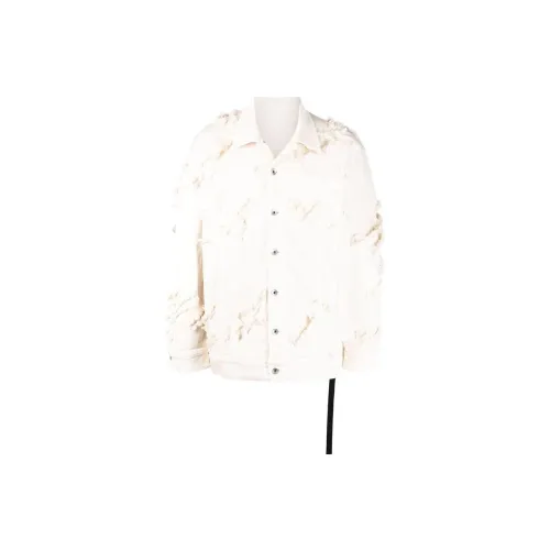 Rick Owens DRKSHDW Denim Jackets Men White