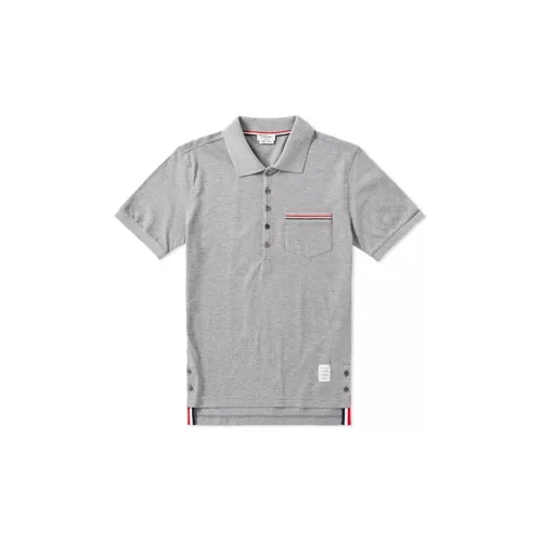 THOM BROWNE Polo Shirts Men Light Gray