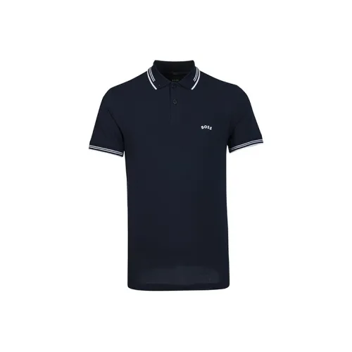 HUGO BOSS Polo Shirts Men Dark Blue