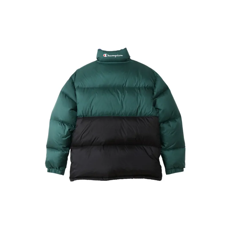 Champion Geometric Pattern Colorblock Stand Collar Thickened Down Jacket Japan Version Unisex-9