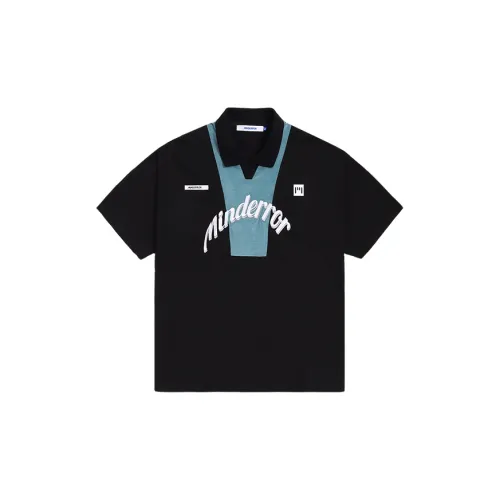 MIND ERROR Polo Shirts Unisex Black