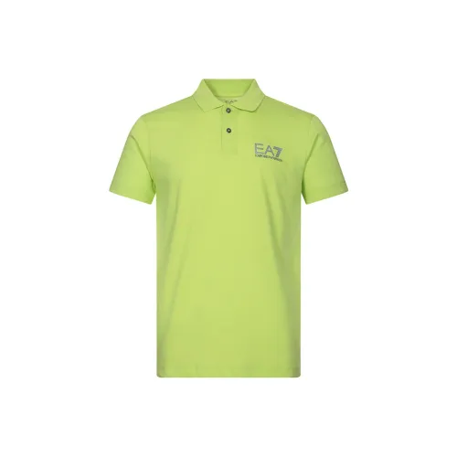 EMPORIO ARMANI Polo Shirts Men Neon Green