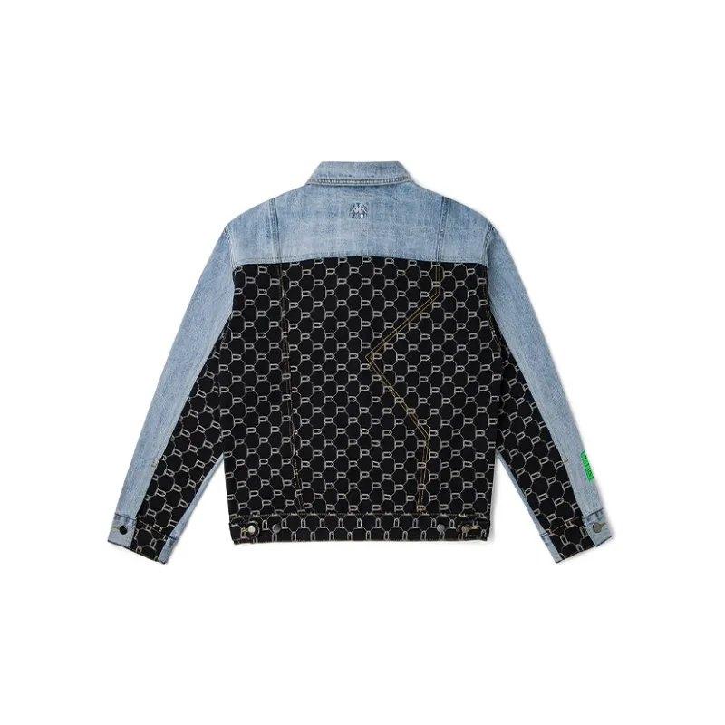 Kappa Denim Jacket Spring And Autumn Unisex Glacier Blue-1