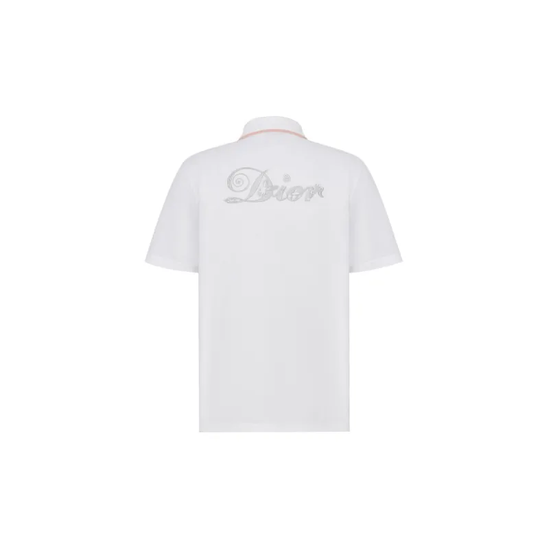 DIOR Quarterly New Products Polo Shirts Men White-1