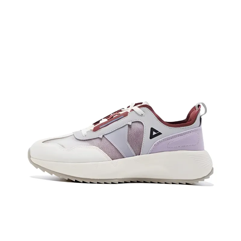 PEAK Casual Shoes Women's Low Top Light Gray/Embroidered Red-0