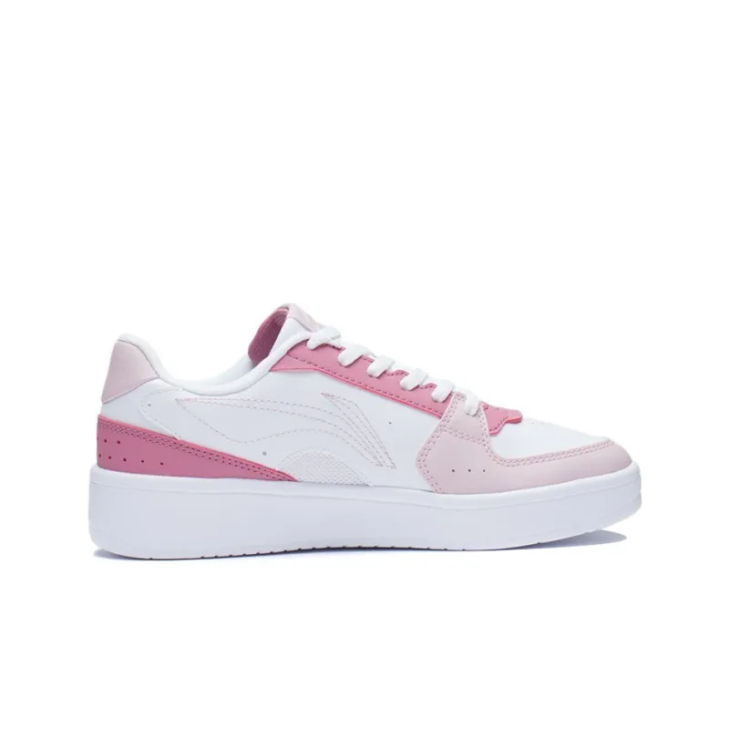 LINING Xinghe Skateboard Shoes Women's Low Top Soft Sand Pink-1