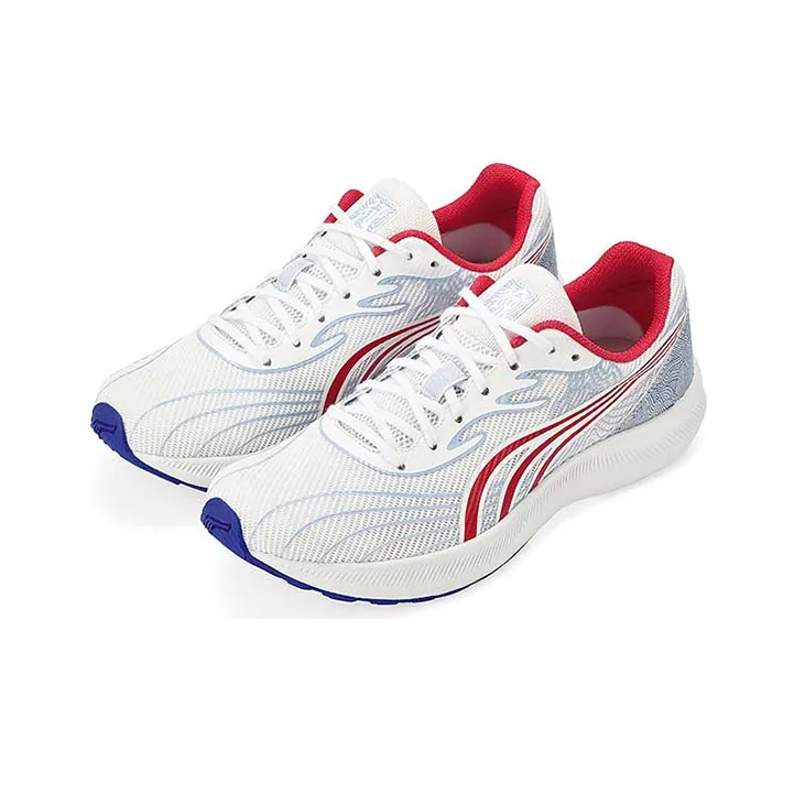 DO WIN Journey To The Second Generation Durable Breathable Low Top Running Shoes Unisex White Red-3