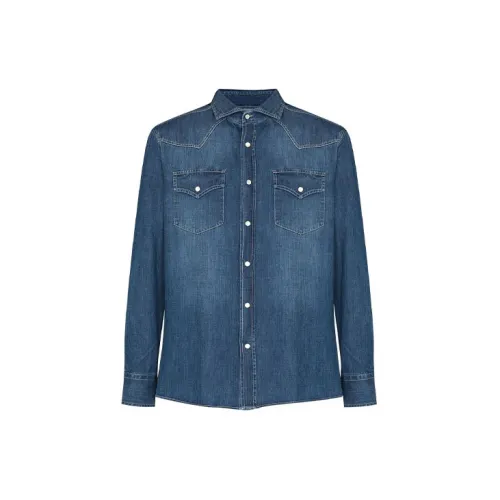 Brunello Cucinelli Denim Jackets Men Blue