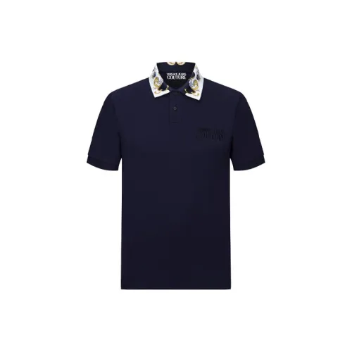 VERSACE JEANS COUTURE Polo Shirts Men Dark Blue