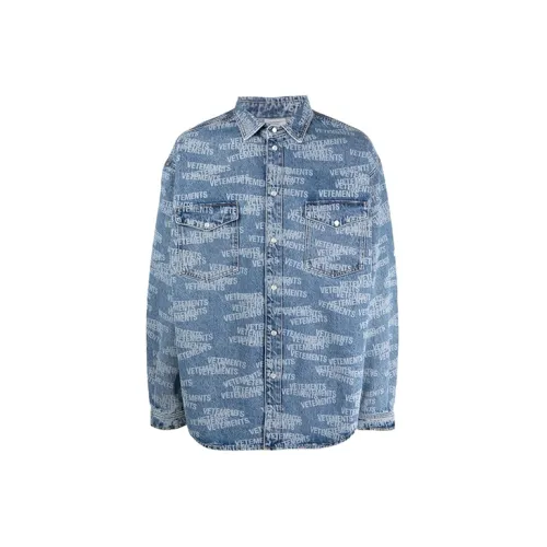 Vetements Denim Jackets Unisex Blue