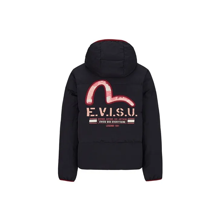 EVISU Down Jackets Unisex Black/Colorful-3