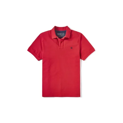 Timberland Polo Shirts Men Cherry Red