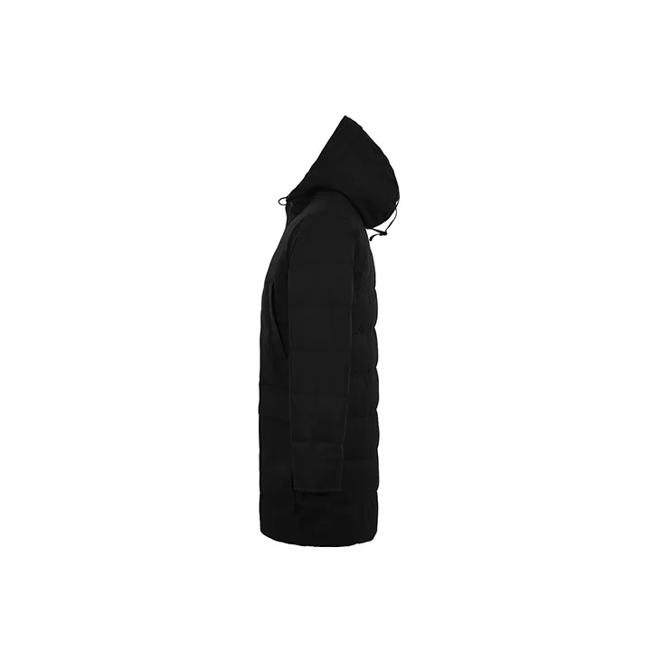 Canada Goose Nikko Series FW21 Solid Color Hooded Mid Length Down Jacket Men's Black-1