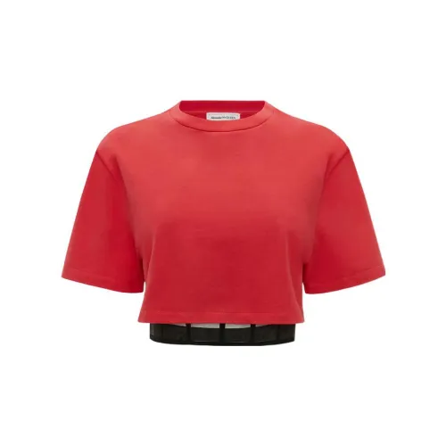 Alexander McQueen Crop Tops Women's Red