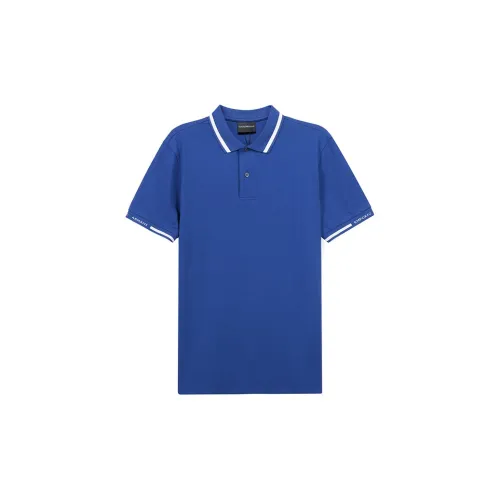 EMPORIO ARMANI Polo Shirts Men Royal Blue