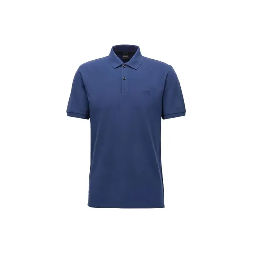 HUGO BOSS Polo Shirts Men Royal Blue