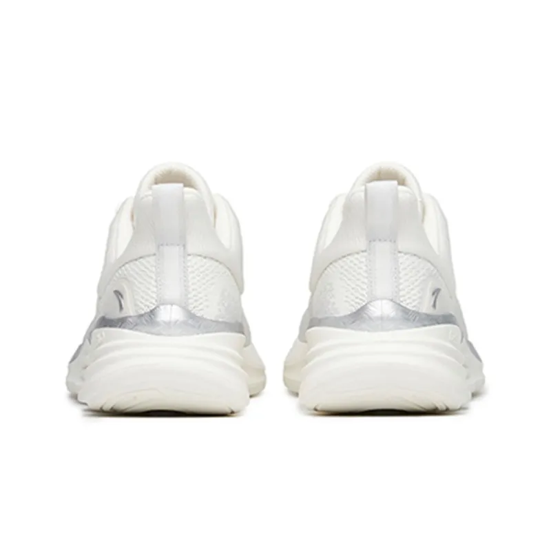 ANTA Running Shoes Women's Low Top Ivory White/Silver-4