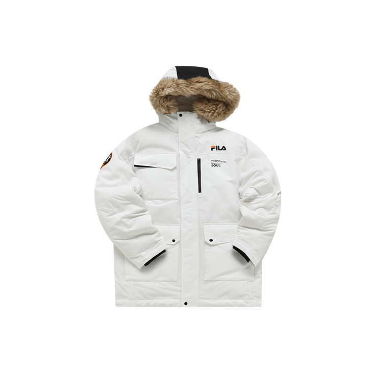 通販 Down FUSION FILA Jackets POIZON - White Standard Men ジャケット・アウター