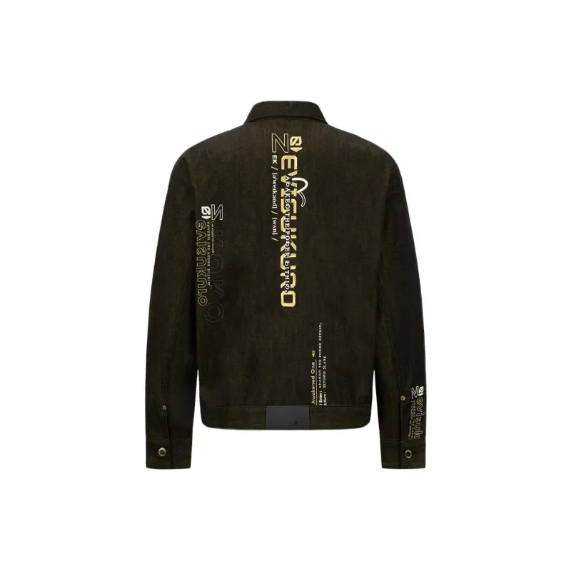 EVISU SS22 Denim Jacket Men's Black-1