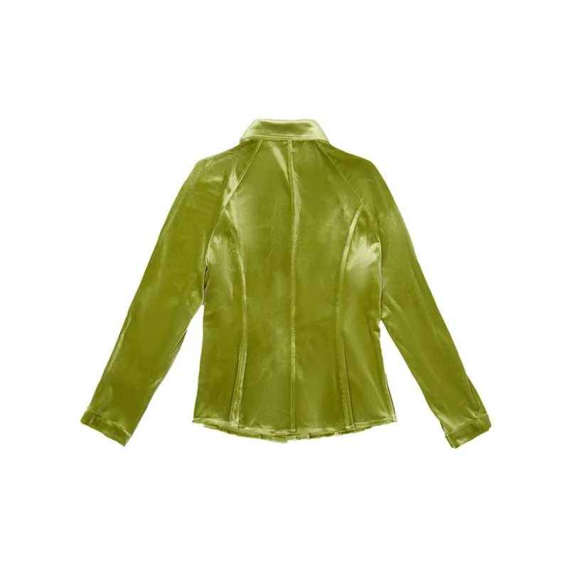D. MARTINA QUEEN Shirts Women's Yellow Green-1