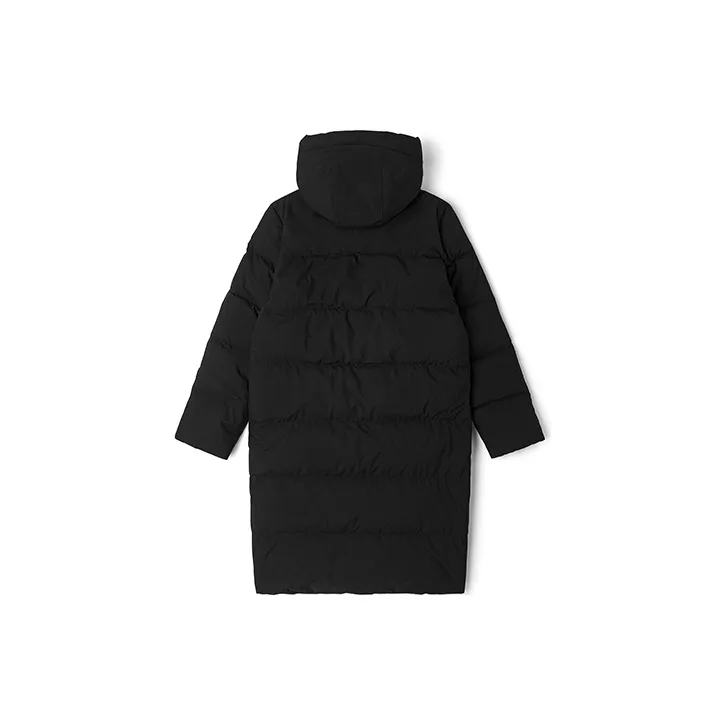 Kappa Solid Color Hooded Long Down Jacket Men's-5