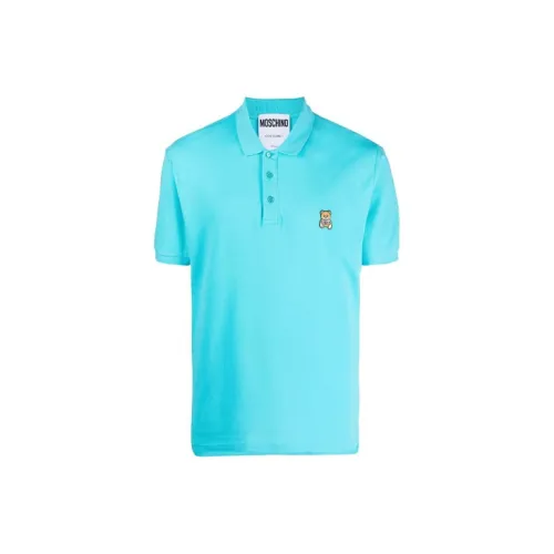 MOSCHINO Polo Shirts Men Blue