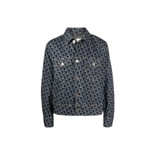 Lanvin Denim Jackets Men Blue