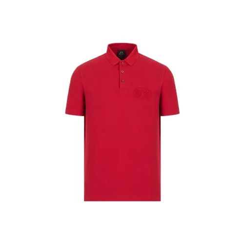 ARMANI EXCHANGE Polo Shirts Men Red