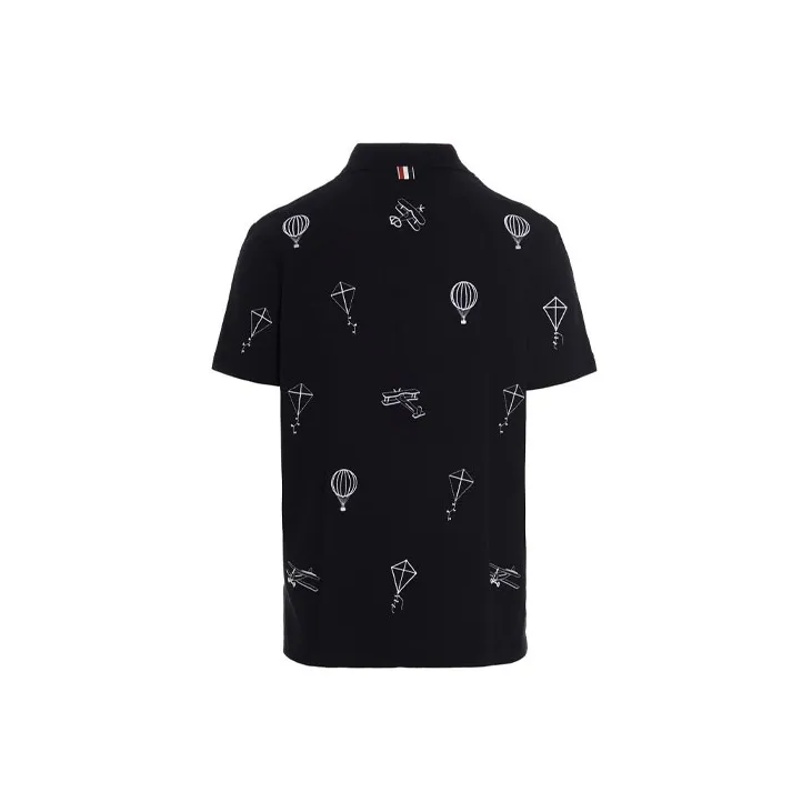 THOM BROWNE· Polo Shirt Men's Blue Black/Navy-1