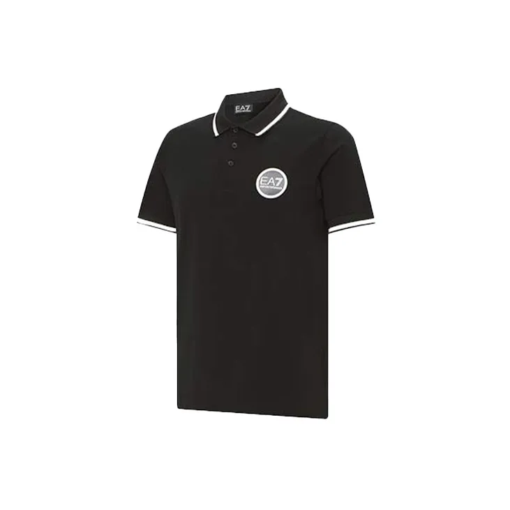 EMPORIO ARMANI EA7 SS22 Polo Shirt Men's Black-2