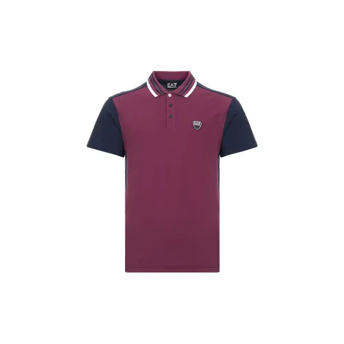 EMPORIO ARMANI Polo Shirts Men Burgundy