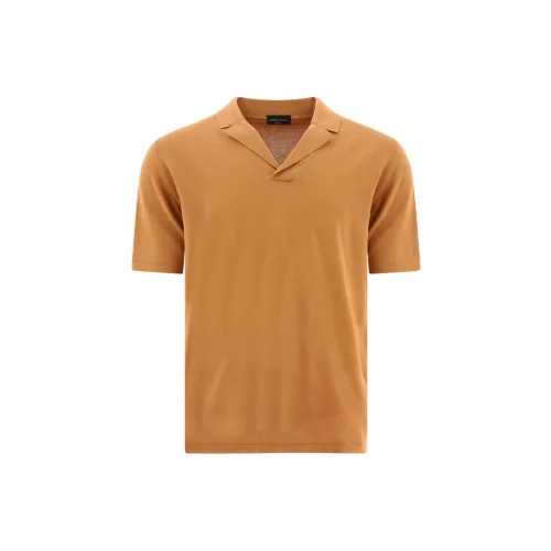 ROBERTO COLLINA Polo Shirts Men Beige