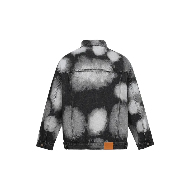 A11SLAVE Loose Fit Denim Jacket Unisex Black Gray Color-1