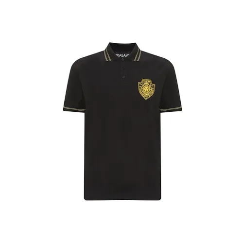 VERSACE JEANS COUTURE Polo Shirts Men Black