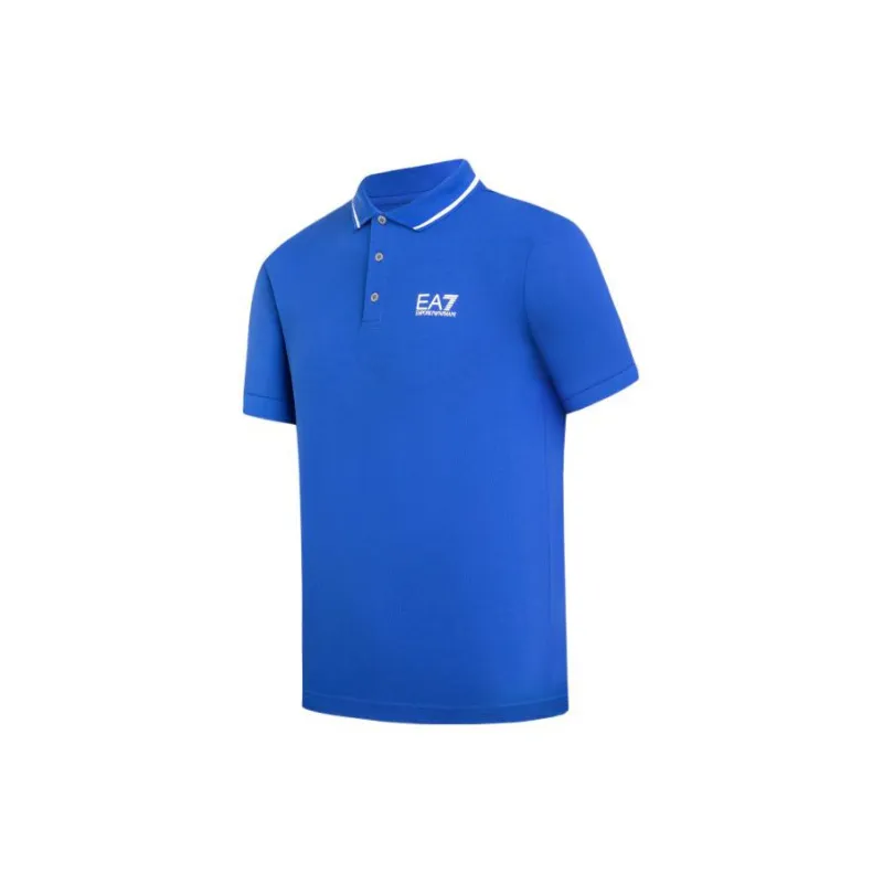 EMPORIO ARMANI EA7 Polo Shirts Men Royal Blue-2