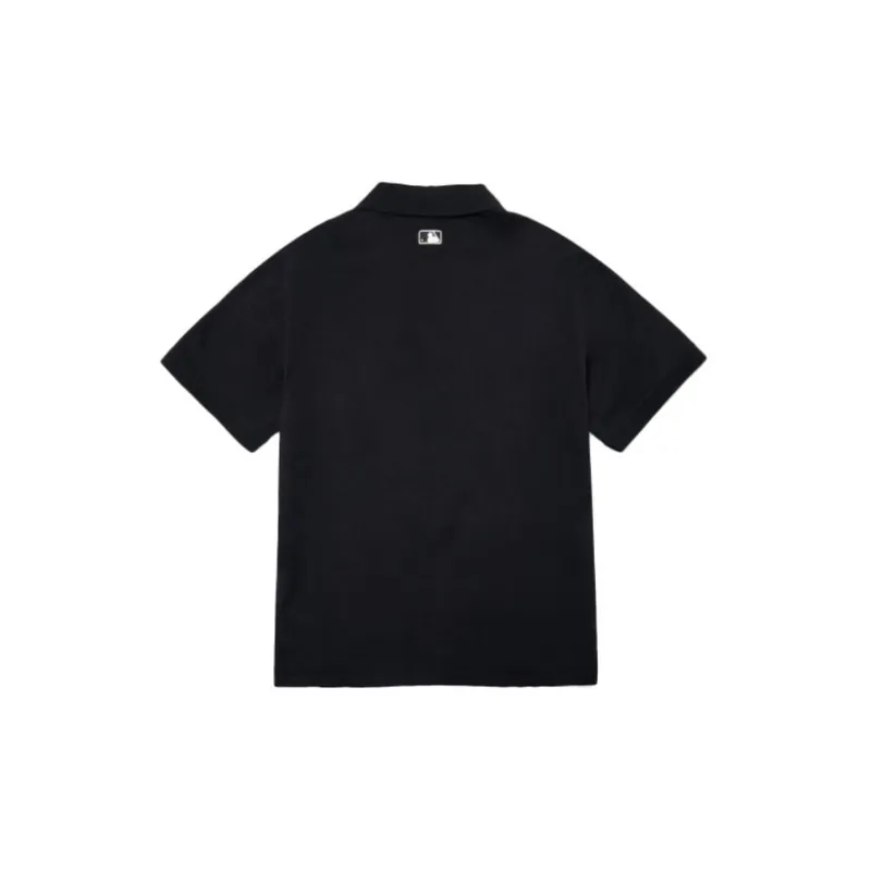 MLB Base Logo Polo Shirt Men's Black-1