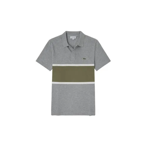 LACOSTE Polo Shirts Men Gray