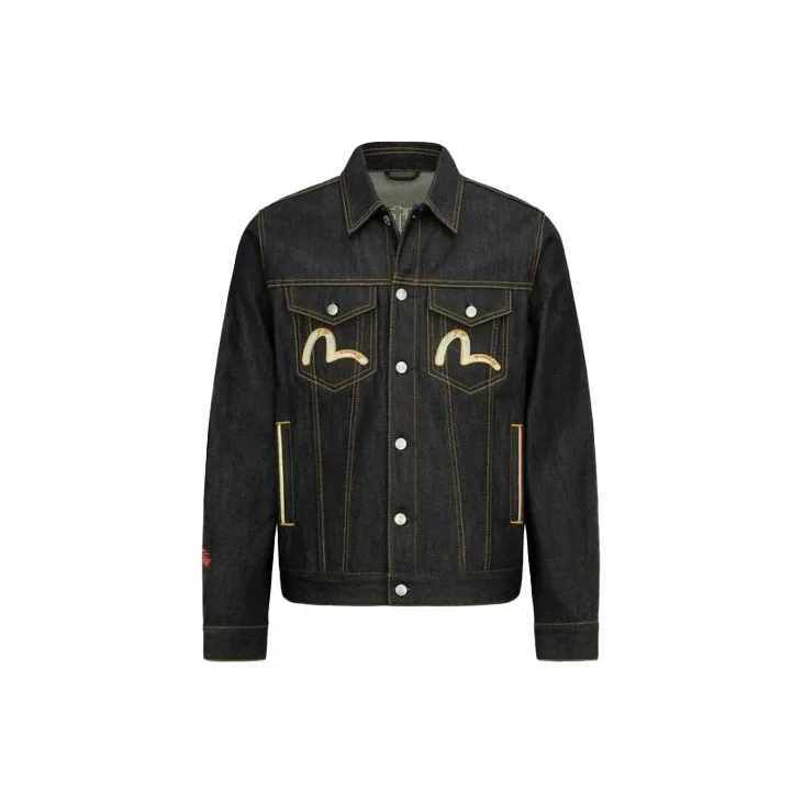 EVISU Denim Jackets Men Denim Blue-1