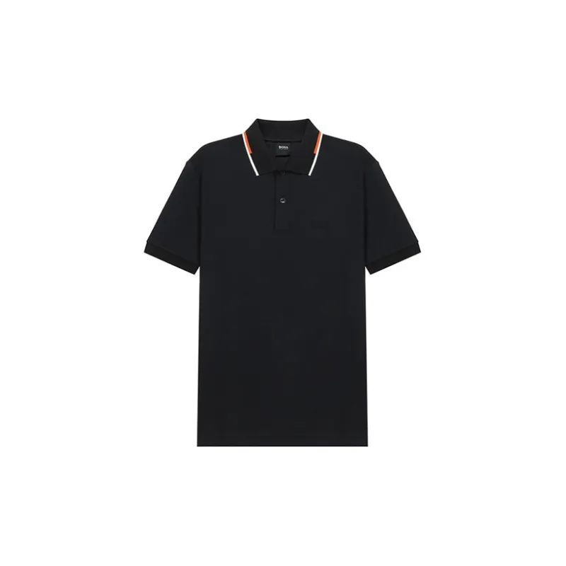 HUGO BOSS Short Sleeved Polo Shirt Men's Black-0