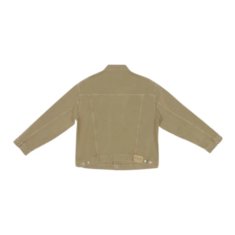 Balenciaga Denim Jackets Men Brown-1