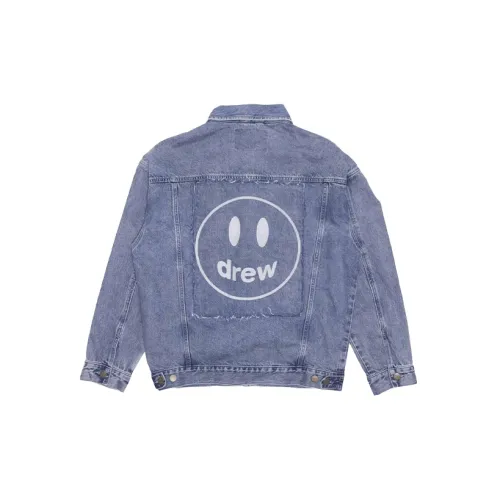 Drew House Smiley Collection Denim Jackets Unisex Stone Wash