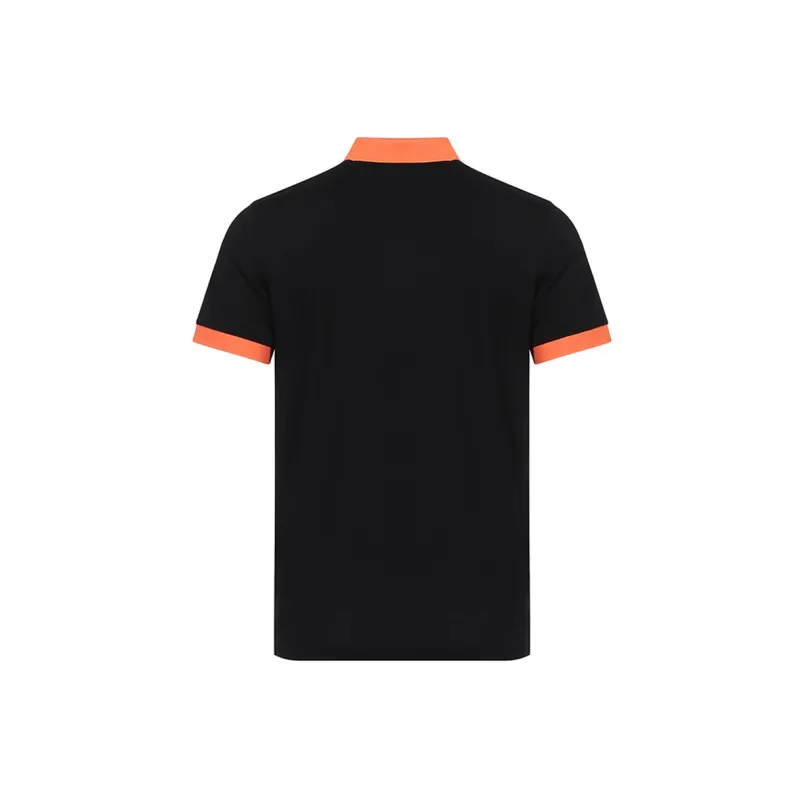PRADA Polo Shirts Men Black Orange-1