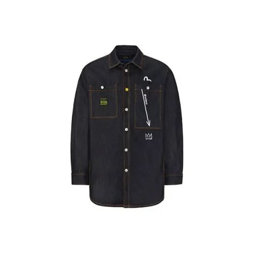 EVISU x Jean Michel Basquiat Denim Jacket Men's Denim Blue