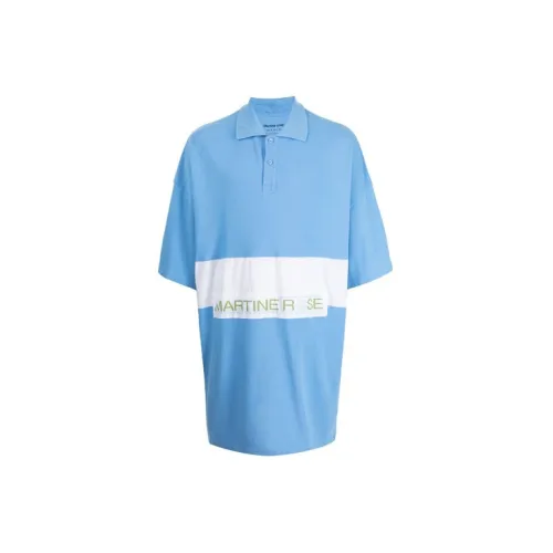 Martine Rose Polo Shirts Men Blue