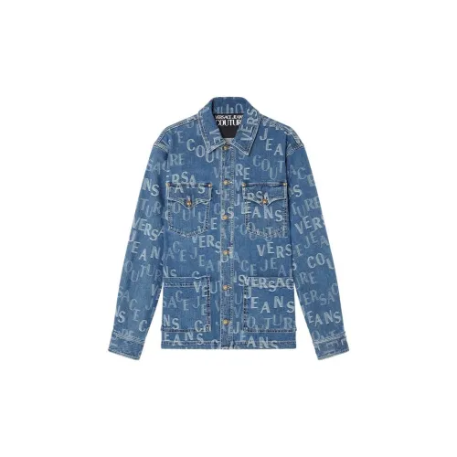 VERSACE JEANS COUTURE Denim Jackets Men Blue