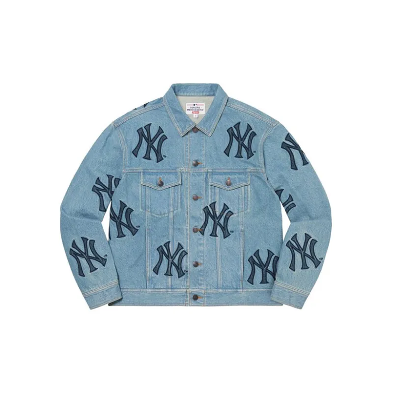 Supreme X New York Yankees Denim Trucker Jacket - Cheap Rcj Jordan  
